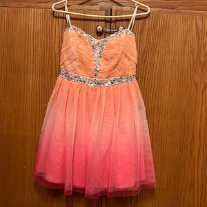 Light pink ombré to dark pink Dress